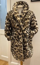 Vintage 1960’s Genuine Sheepskin Leopard Print Stroller Jacket UK 10 Leather