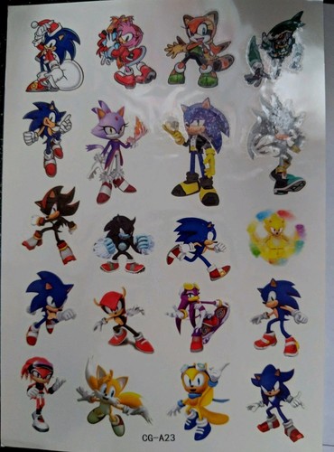 Sonic temporary tattoo - sonic,
