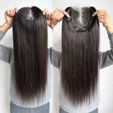 8x8" HD Transparent Lace Topper Human Hair System Women Straight Closure 28"