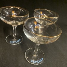 3x Vintage 1950's Babycham Glasses VGC
