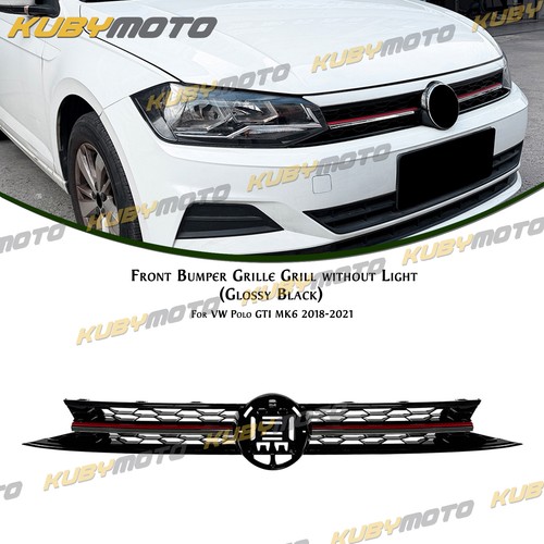 Gloss black front bumper - black,