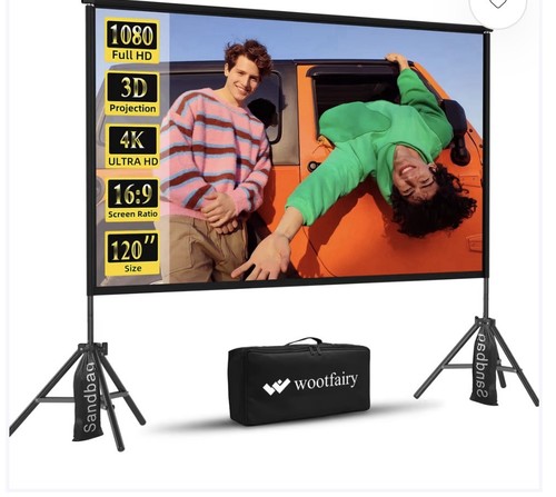Wootfairy 120in portable - 120in, 16:9