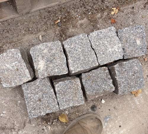 Grey silver blue cobble setts - grey,