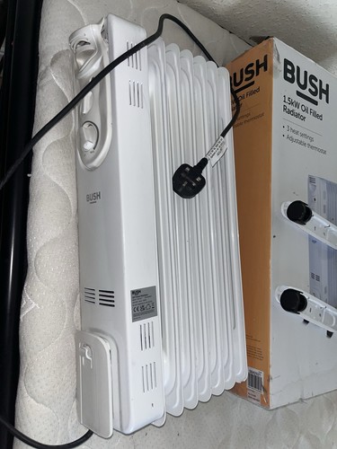 Bush 5kw oil filled radiator - 1.5kw,