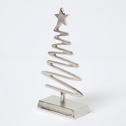 Silver christmas tree - christmas,