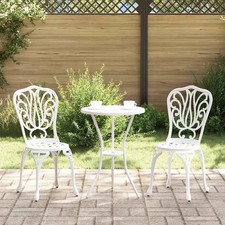 Garden Bistro Set 3 pcs Aluminium Outdoor Furniture Set Terrace Seating  vidaXL