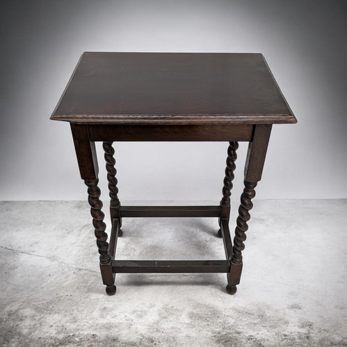Vintage oak barley twist side - oak,