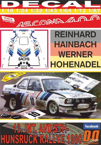 Decal opel ascona - decal,