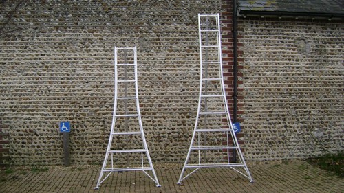 Aluminium tripod ladder adj - aluminium,