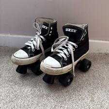 Roces Chuck Classic Quad Roller Skates Black White Junior Size UK 13, EU 32