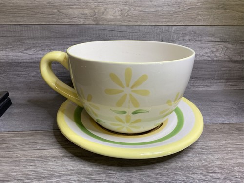 Giant ceramic teacup - giant, saucer