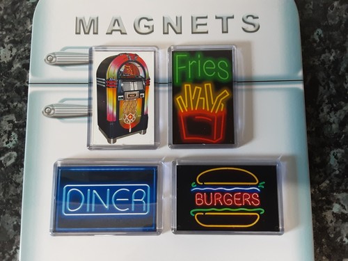 American diner fridge magnet - american,