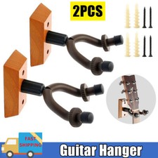 2Pcs Adjustable Guitar Wall Mounted Hanger Holder Stand For Bass Ukulele Banjo
