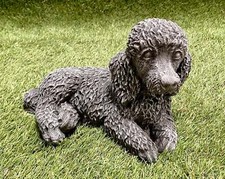 Poodle Concrete Ornament Dog Sculpture Dog Pet Memorial Outdoor Garden Gift