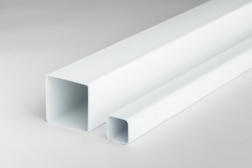 Square tubes white plastic - tubes,