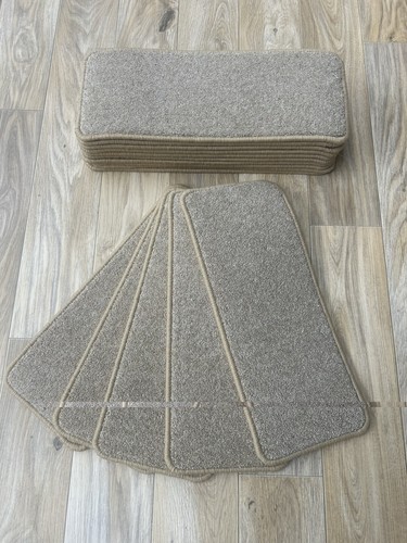 Wool beige stair pads - wool,