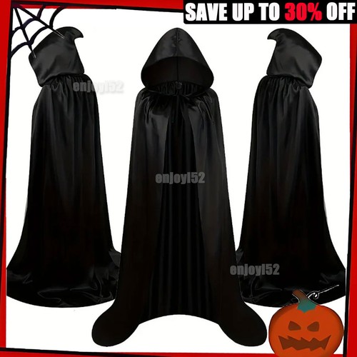 Adult witch hooded robe - adult, witch's