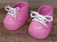 VINTAGE 1984 CABBAGE PATCH KIDS PINK LACE UP SHOES -  GOOD CONDITION