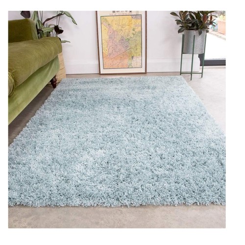 Duck egg shaggy rug - egg,