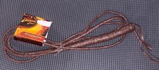 INDIANA JONES 12” BROWN LEATHER WHIP 2008 LUCASFILM LTD RUBIES COSTUMES