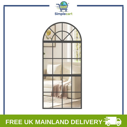 Large arched wall mirror with - wall,