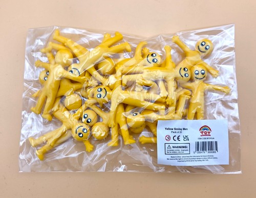 Yellow smiley stretchy men - yellow, smiley/stretchy