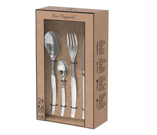 Lou Laguiole Jet 24 piece cutlery sets stainless steel ,dishwasher safe