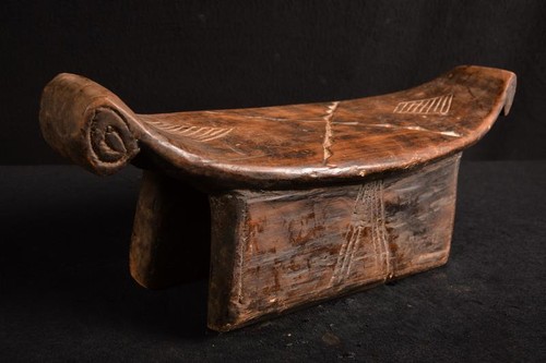 Antique ashanti african stool - antique,