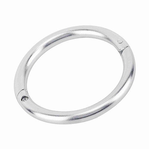 Stainless steel bull nose ring - steel,