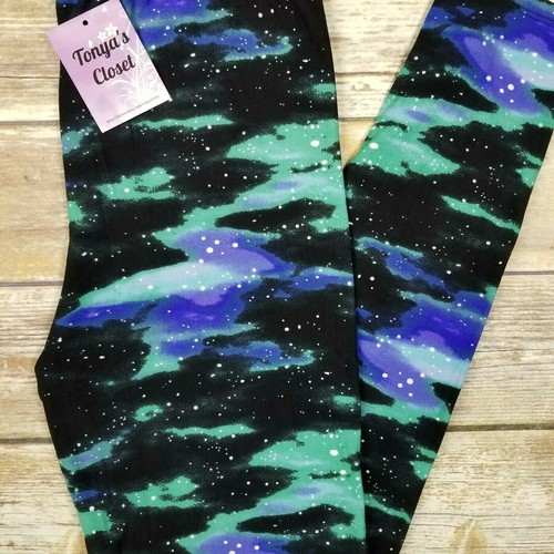 Green blue space galaxy - green,