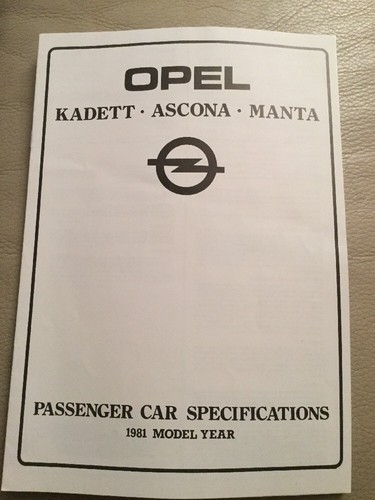 Opel kadett ascona manta - kadett,