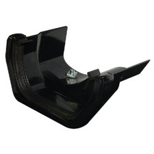 Floplast Guttering RDS3BL 114mm Square to Cast Iron Ogee - R/H Adaptor - Black