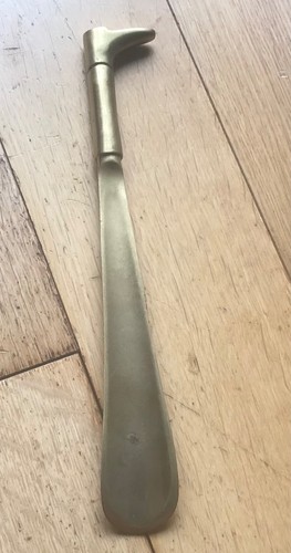 Vintage brass shoe horn - vintage,