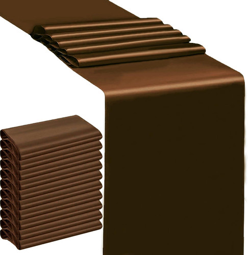 Satin brown table runners - satin, 10