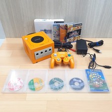 Nintendo Gamecube Console Orange bundle with 9 games tested GC115 US DUTY PAID