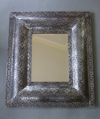 Black silver metal wall - silver, mirror