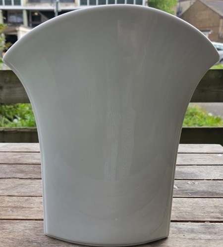 White porcelain vase - white,