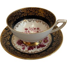 Royal Stafford Bone China Floral Tea Cup Saucer Set Made in England