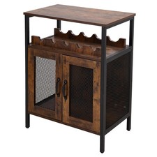 Wood Wine Bar Cabinet with