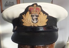 A 1950's Royal Navy Officers Visor Cap 54cm