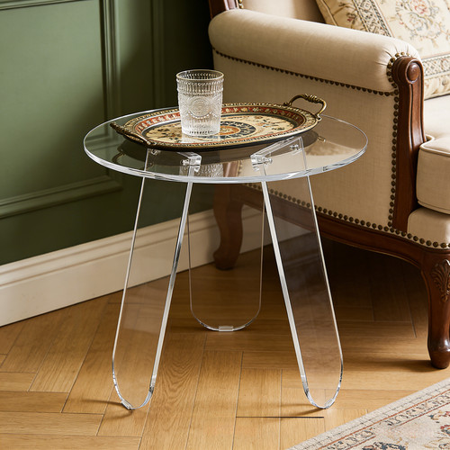 Clear acrylic side table - clear,