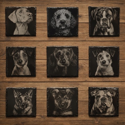 Engraved dog breed slate - engraved,
