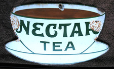 NECTAR TEA  ENAMEL SIGN