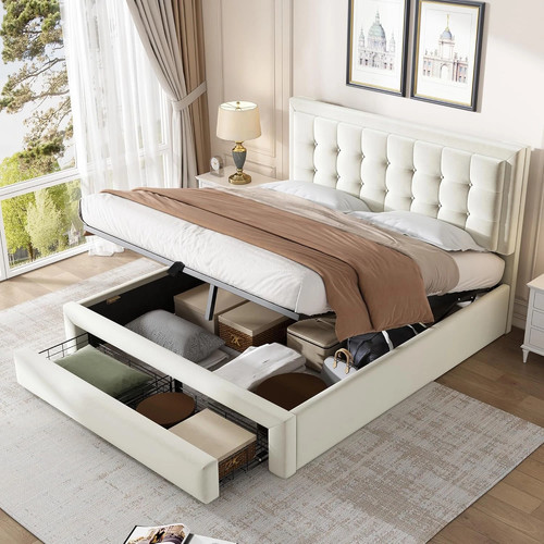 Double ottoman bed frame - double,