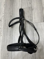 Devoucoux Makila Dressage Bridle Black Leather SizeM Full Horse Crystal Browband