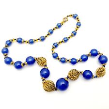 Vintage Blue Art Deco Necklace