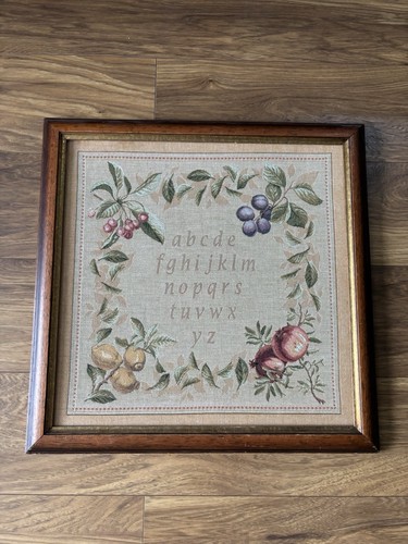 Vintage framed woven tapestry - framed,