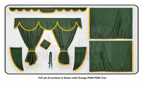 Truck curtains green - curtains,