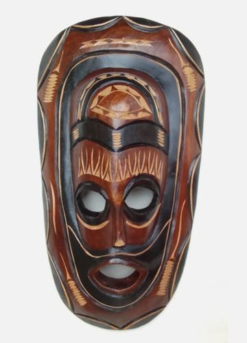 Large tribal wooden carved - large,