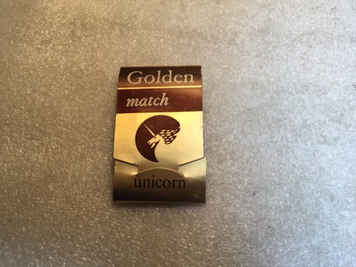 Unicorn golden match miniature - match,